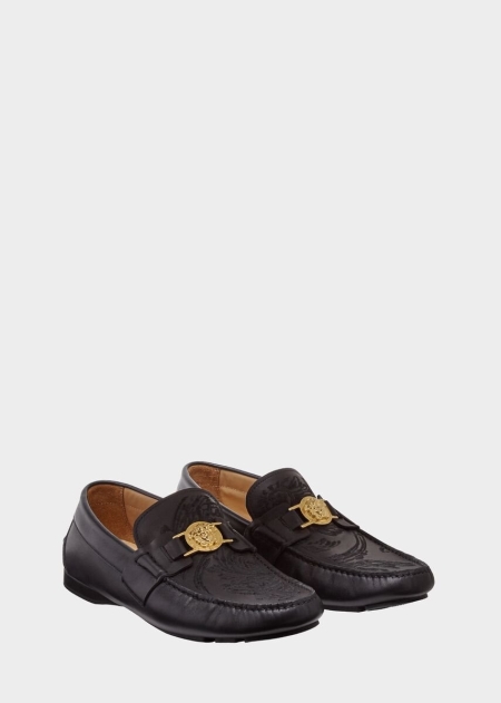 Versace Medusa Medallion Embroidered Loafers Herr - 659374NJR